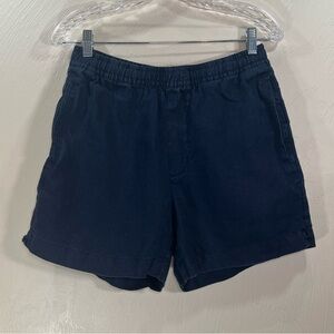 Zara Dark Blue Men's Linen Shorts